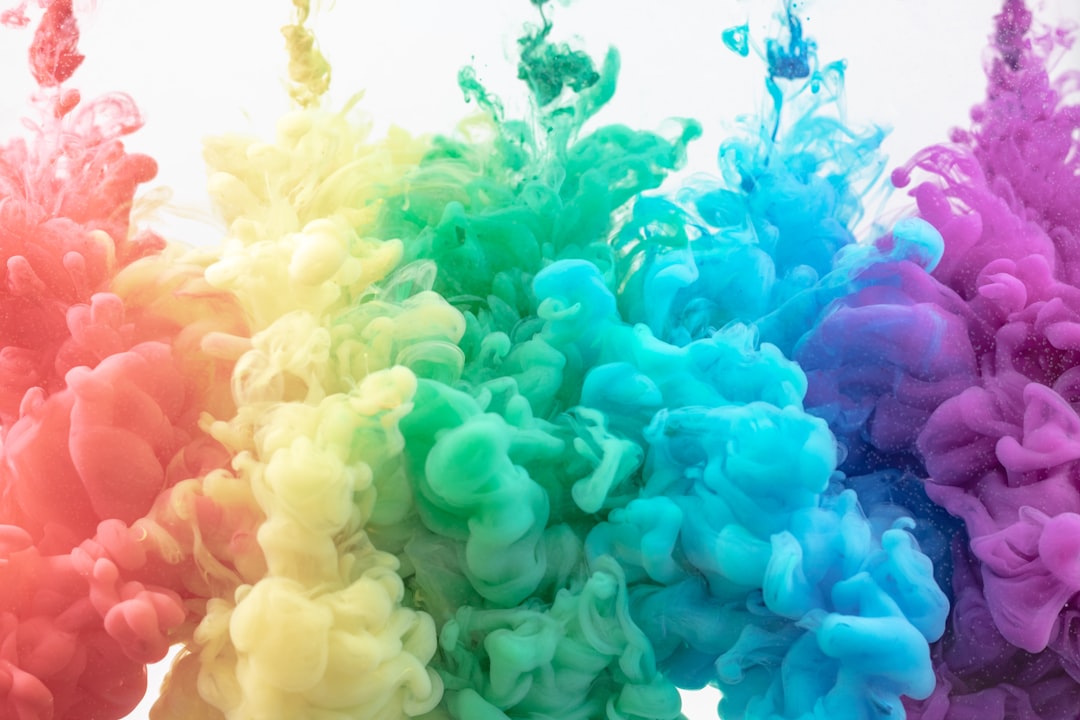 Photo Colorful paint palette